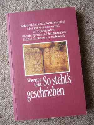 "Werner Gitt: So steht's geschrieben"