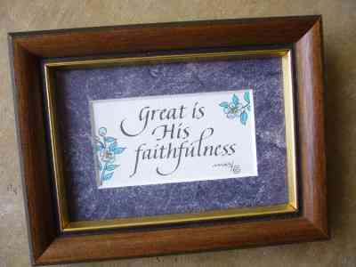 "Great is his faithfulness"