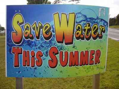 "Save water this summer"