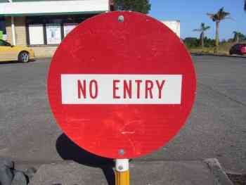 "NO ENTRY"