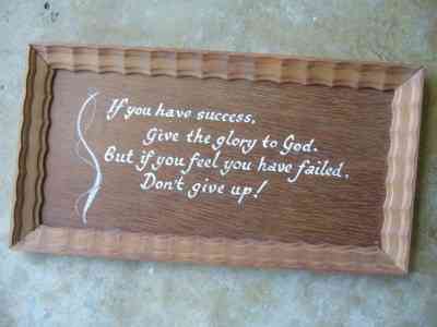 "If you have success ..."