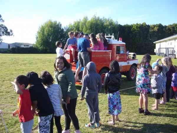 RIDES ON FIRE ENGINES: Kids love them