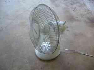 In hot weather a fan helps a bit to cool down